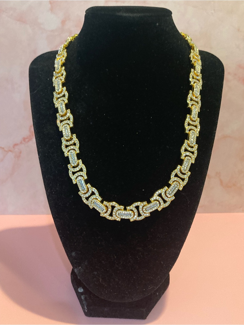 Large Gold Cuban Link Necklace
